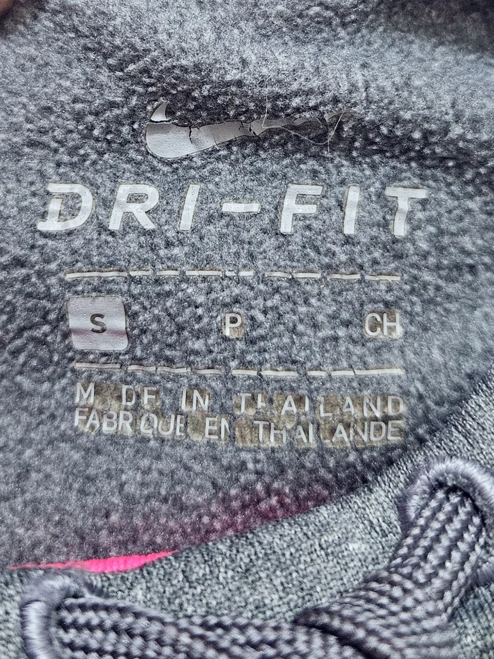 Nike Neon Pink & Gray Just Do It Graphic Pullover Hooded Sweatshirt Small